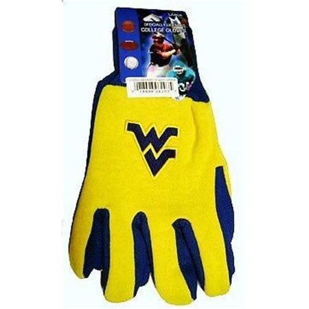 MCARTHUR TOWELS & SPORTS West Virginia Mountaineers Two Tone Gloves - Adult 9960603822